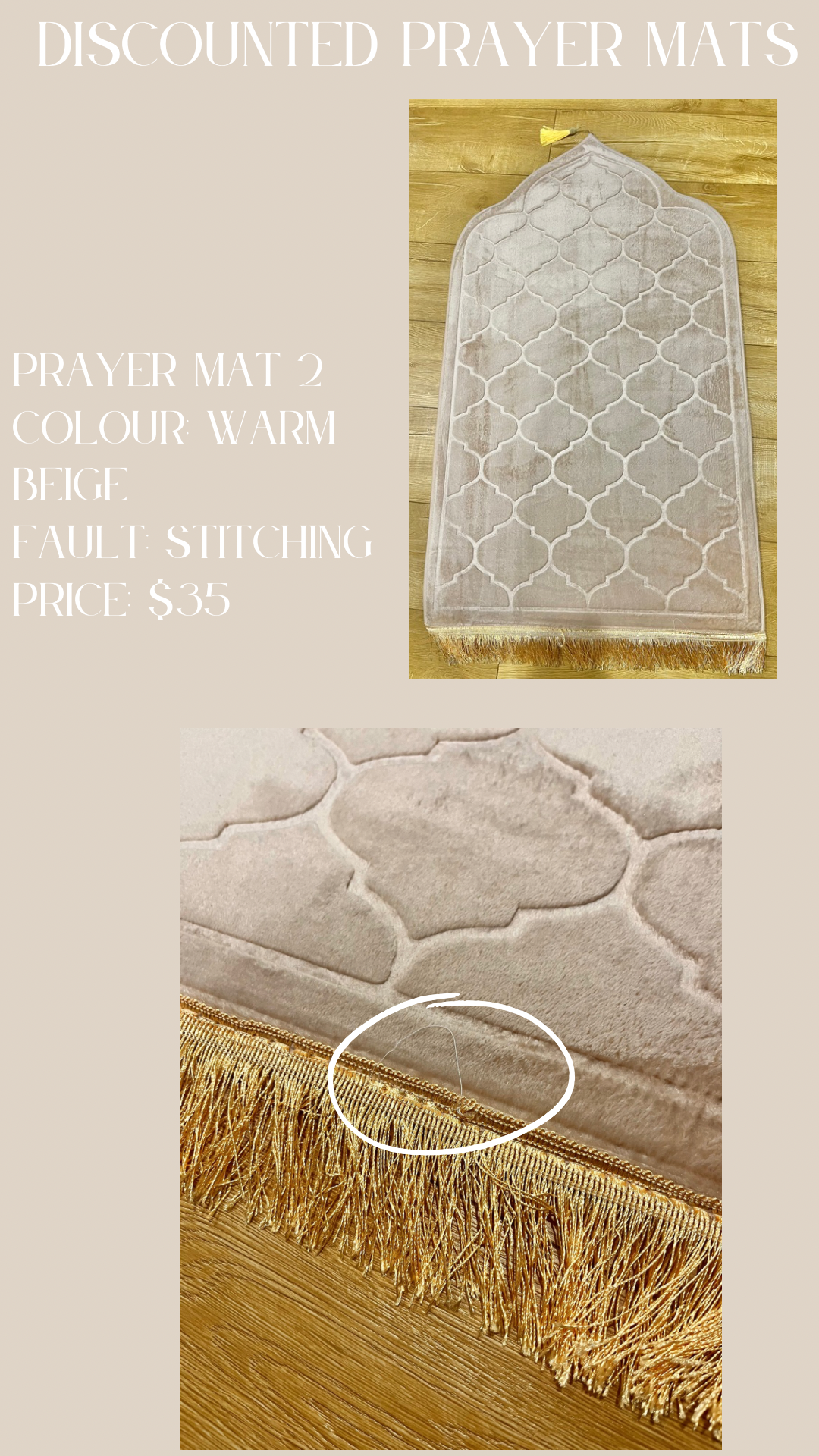 DISCOUNTED PRAYER MATS