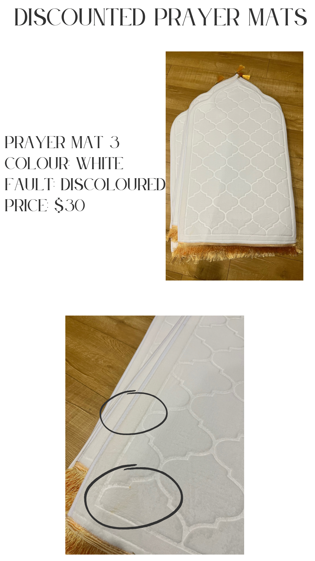 DISCOUNTED PRAYER MATS