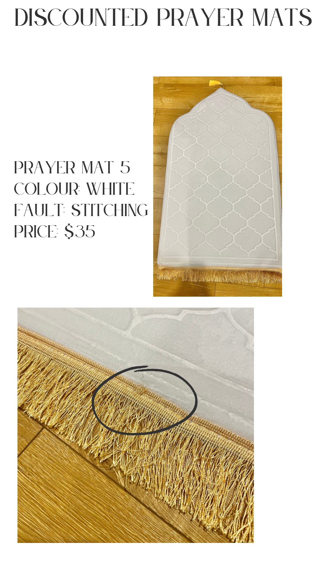 DISCOUNTED PRAYER MATS