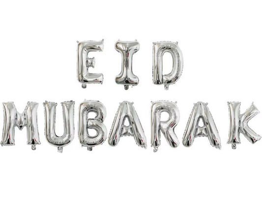 SILVER EID FOIL BALLOON