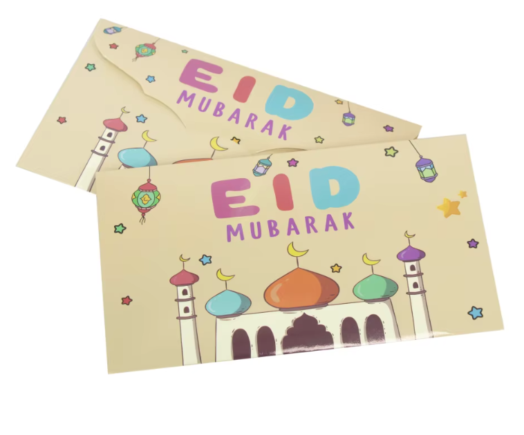 MULTICOLOUR EID MONEY ENVELOPE - 5 PCS